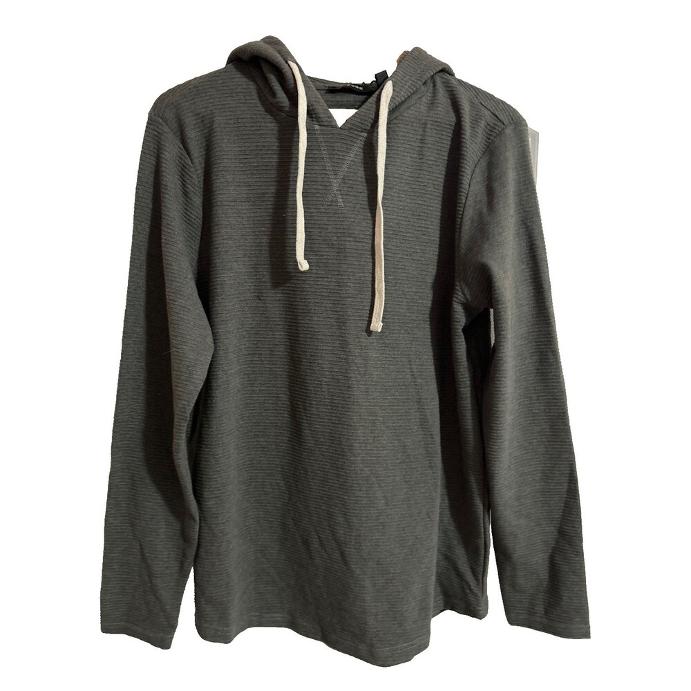 HEDGE NWT Men's Oxford Green Hoodie size S Textured Thermal Cotton Blend